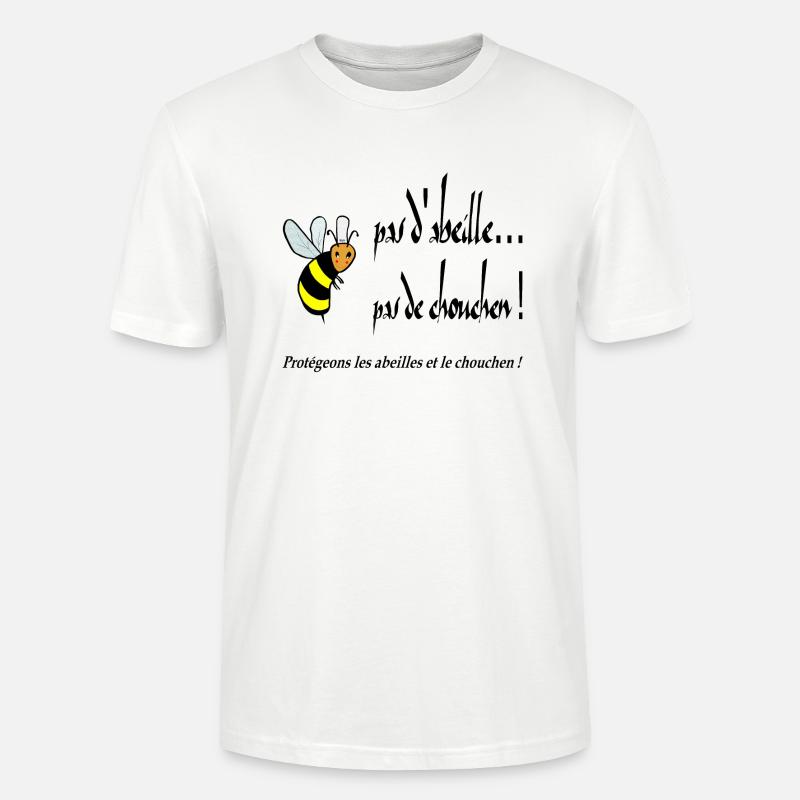 Pas d'abeille, pas de chouchen - T-shirt bio CRAFTER Stanley Stella Unisexe - blanc