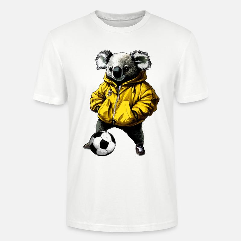 Fussball Koala - Stanley/Stella Unisex Bio-T-Shirt CRAFTER - Weiß