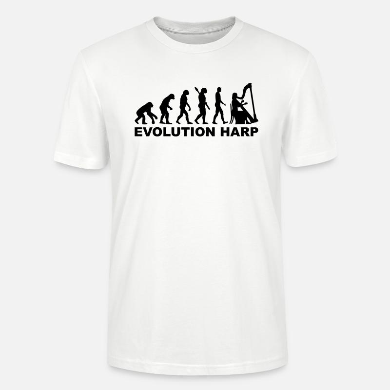 Evolution Harp - Stanley/Stella CRAFTER Unisex Organic T-Shirt - white