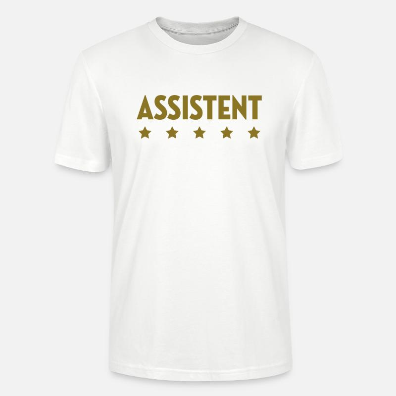 Assistent - Assistentin - Mitarbeiter - Chef - Stanley/Stella Unisex Bio-T-Shirt CRAFTER - Weiß