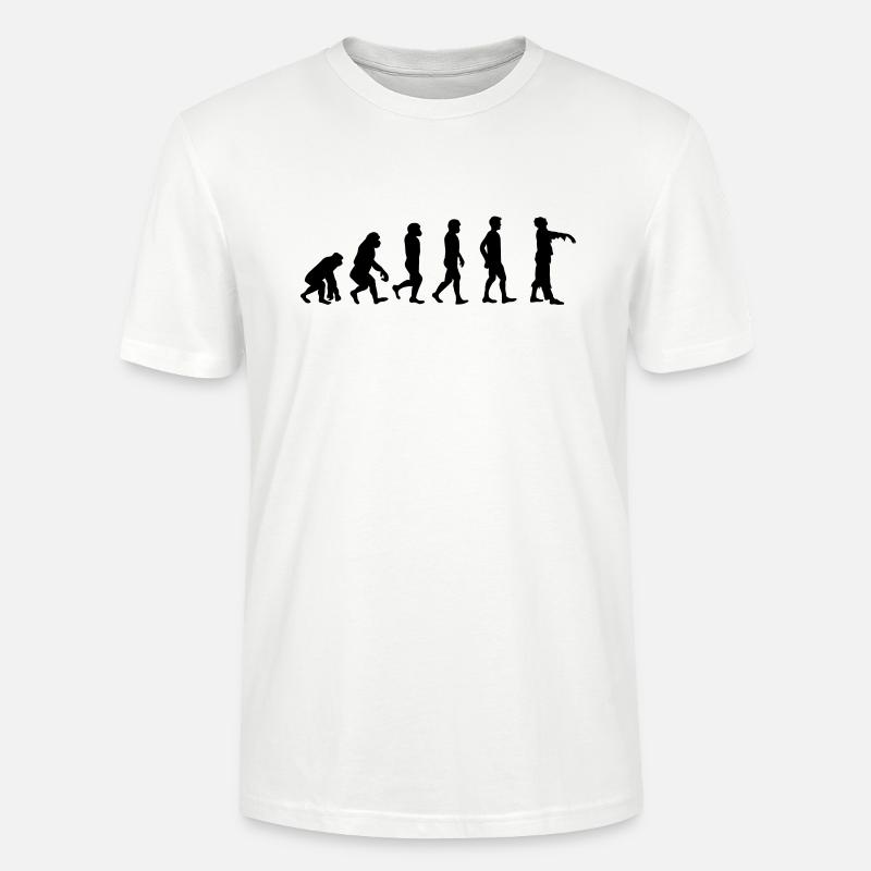 Evolution Zombie - Stanley/Stella CRAFTER Unisex Organic T-Shirt - white