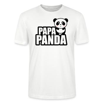 papa panda - papa gift - Stanley/Stella CRAFTER Unisex Organic T-Shirt - white - Front - Alina (178cm) & Michal (187cm)