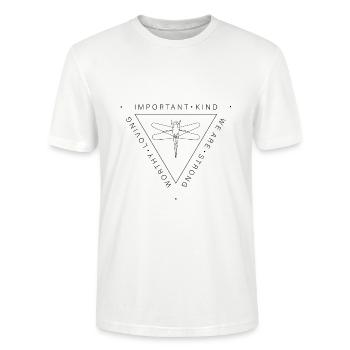 WIR SIND - Stanley/Stella Unisex Bio-T-Shirt CRAFTER - Weiß - Vorne - Alina (178cm) & Michal (187cm)