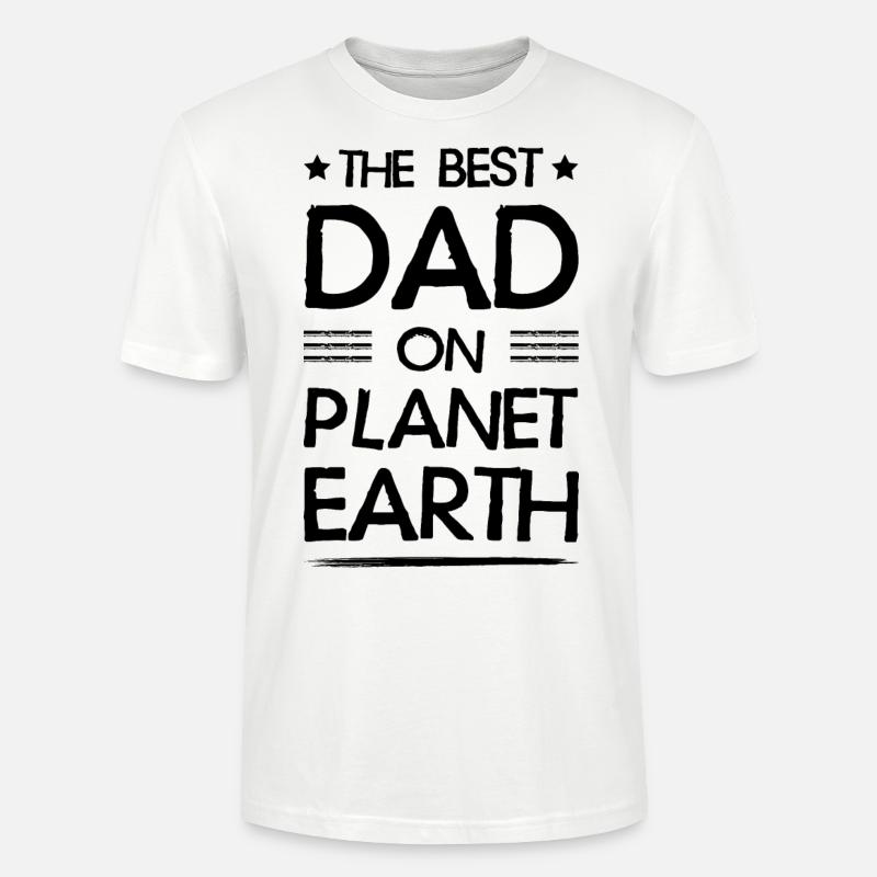 Bester Papa Spruch Dad Vater - Stanley/Stella Unisex Bio-T-Shirt CRAFTER - Weiß