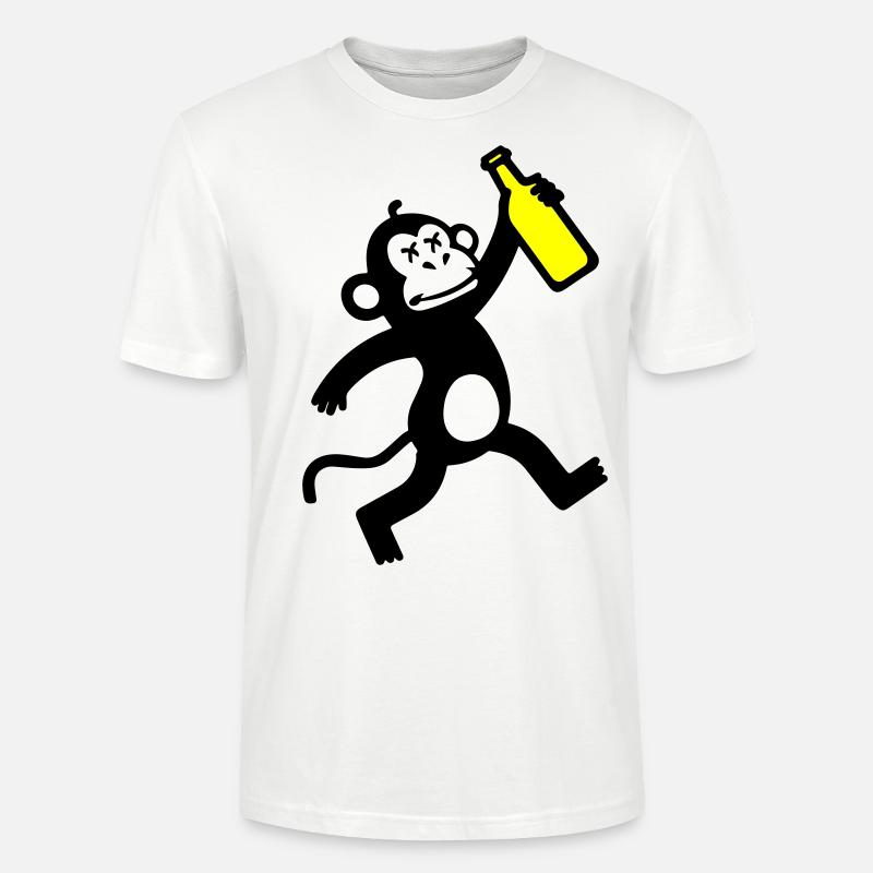 Affe Bier Party - Stanley/Stella Unisex Bio-T-Shirt CRAFTER - Weiß