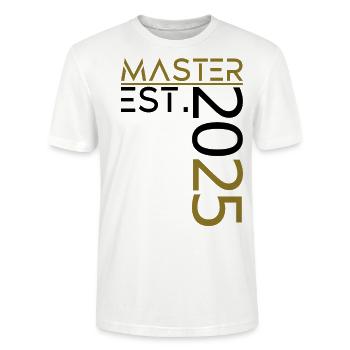Master est. 2025 - Stanley/Stella Unisex Bio-T-Shirt CRAFTER - Weiß - Vorne - Alina (178cm) & Michal (187cm)