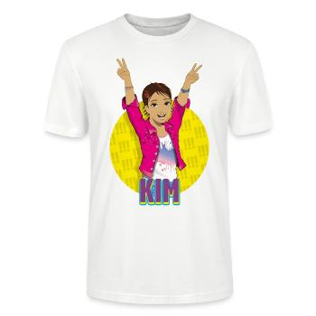 Die Drei !!! Kim - Stanley/Stella Unisex Bio-T-Shirt CRAFTER - Weiß - Vorne - Alina (178cm) & Michal (187cm)