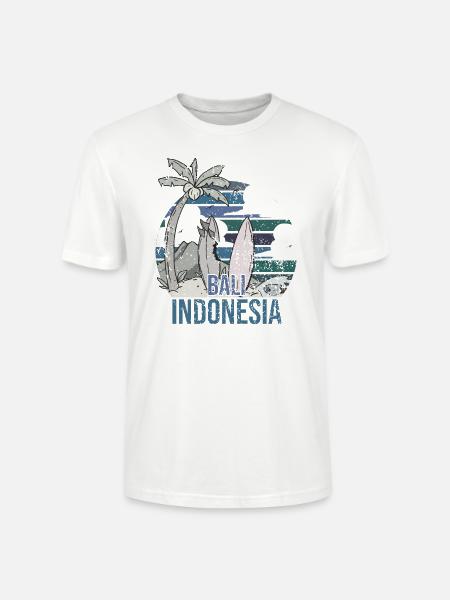 Bali Geschenk Indonesien Surfen - Stanley/Stella Unisex Bio-T-Shirt CRAFTER - Weiß