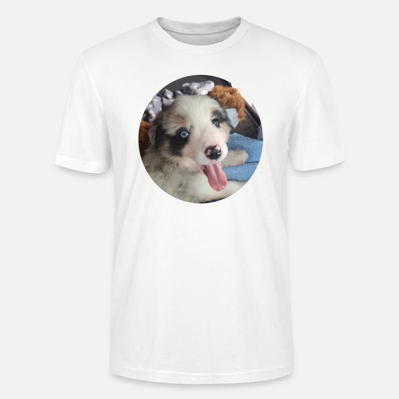 Ein ganz junger Australien Shepherd - Stanley/Stella Unisex Bio-T-Shirt CRAFTER - Weiß