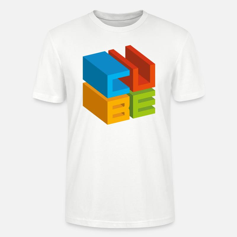 CUBE 3D - T-shirt bio CRAFTER Stanley Stella Unisexe - blanc