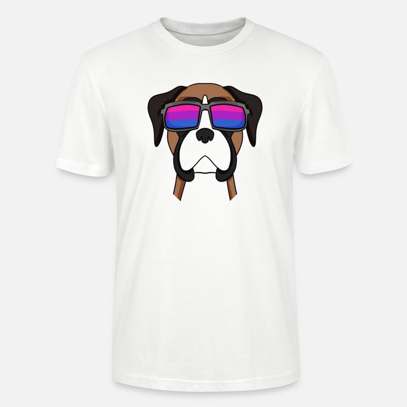 Bisexuell Deutscher Boxer Hund Geschenk - Stanley/Stella Unisex Bio-T-Shirt CRAFTER - Weiß