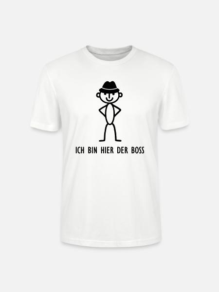 Strichmännchen - Boss - Stanley/Stella Unisex Bio-T-Shirt CRAFTER - Weiß