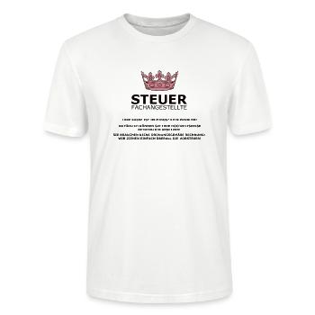 Steuerfachangestellte - Stanley/Stella Unisex Bio-T-Shirt CRAFTER - Weiß - Vorne - Alina (178cm) & Michal (187cm)