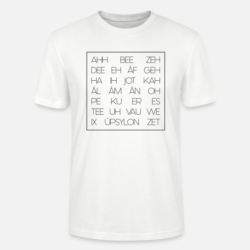 AHH BEE ZEH - L'Alphabet - T-shirt bio CRAFTER Stanley Stella Unisexe - blanc