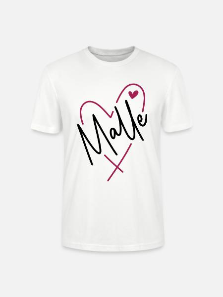 Malle Herz - Stanley/Stella Unisex Bio-T-Shirt CRAFTER - Weiß