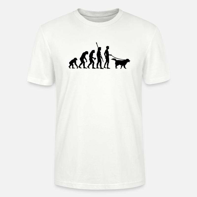 evolution_dog - Stanley/Stella CRAFTER Unisex Organic T-Shirt - white