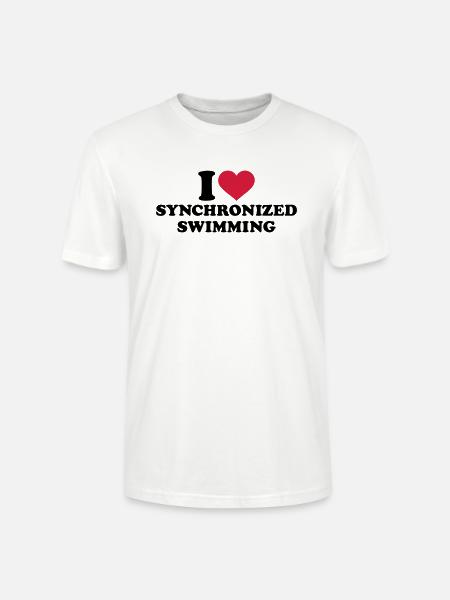 I love Synchronized Swimming - Stanley/Stella CRAFTER Unisex Organic T-Shirt - white