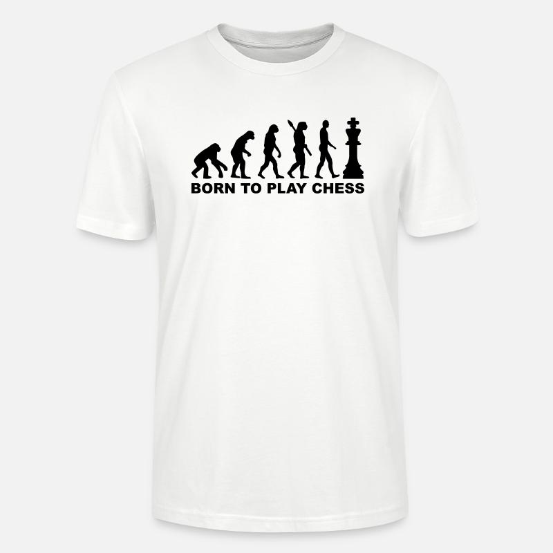 Evolution Chess - Stanley/Stella CRAFTER Unisex Organic T-Shirt - white