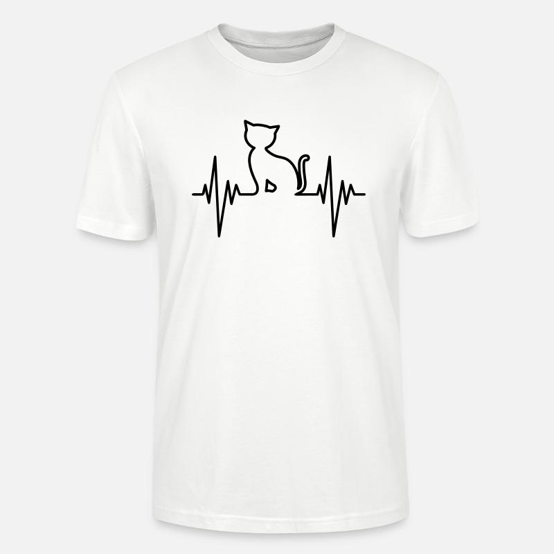 Cat Pulse - Stanley/Stella Unisex Bio-T-Shirt CRAFTER - Weiß