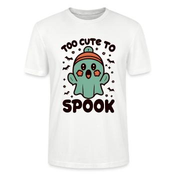 Too Cute to Spook : Bezaubernder Schreck. - Stanley/Stella Unisex Bio-T-Shirt CRAFTER - Weiß - Vorne - Alina (178cm) & Michal (187cm)