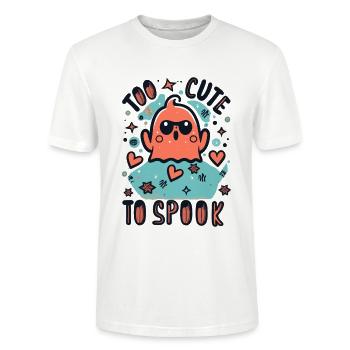 Too Cute to Spook : Bezaubernder Schreck. - Stanley/Stella Unisex Bio-T-Shirt CRAFTER - Weiß - Vorne - Alina (178cm) & Michal (187cm)