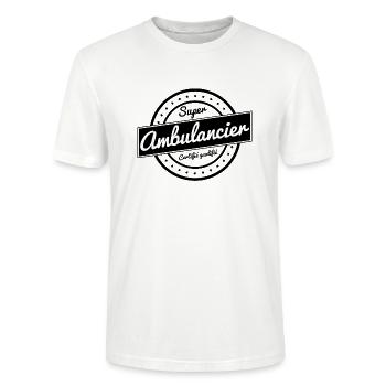 Super-Ambulanz - Stanley/Stella Unisex Bio-T-Shirt CRAFTER - Weiß - Vorne - Alina (178cm) & Michal (187cm)