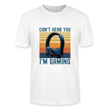 Spel - Ekologisk T-shirt CRAFTER unisex från Stanley/Stella - vit - Fram - Alina (178cm) & Michal (187cm)