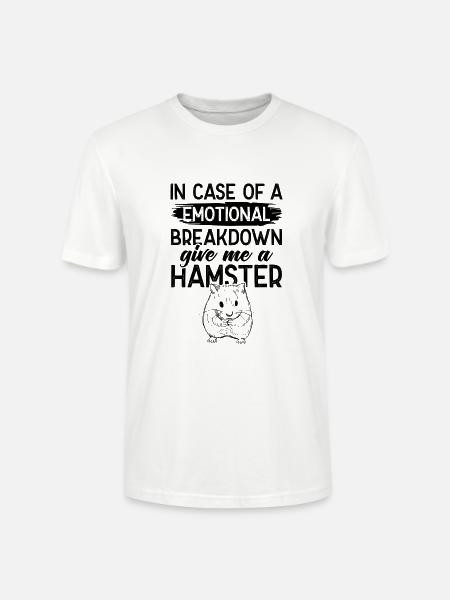 hamster émotionnel - T-shirt bio CRAFTER Stanley Stella Unisexe - blanc