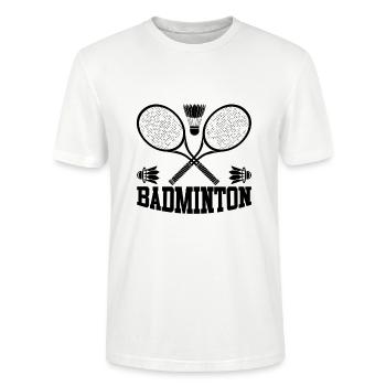 Badminton Sports - T-shirt bio CRAFTER Stanley Stella Unisexe - blanc - Devant - Alina (178cm) & Michal (187cm)