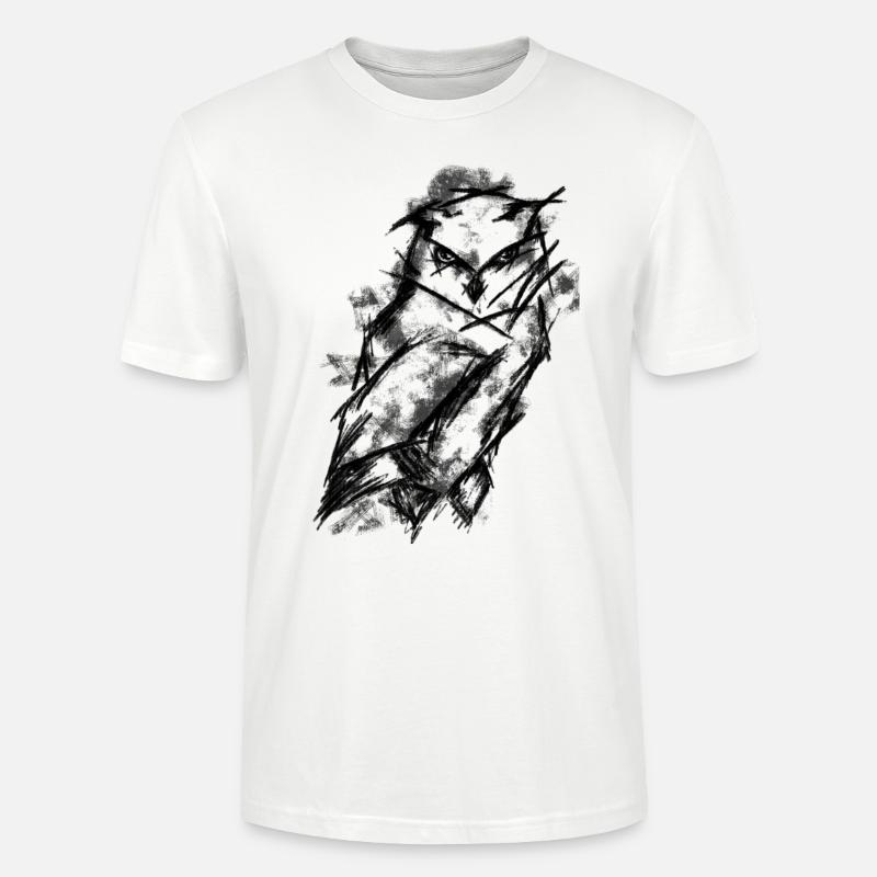 Eule - Stanley/Stella Unisex Bio-T-Shirt CRAFTER - Weiß
