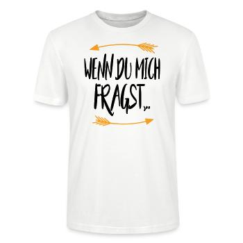 Wenn du mich fragst - Stanley/Stella Unisex Bio-T-Shirt CRAFTER - Weiß - Vorne - Alina (178cm) & Michal (187cm)