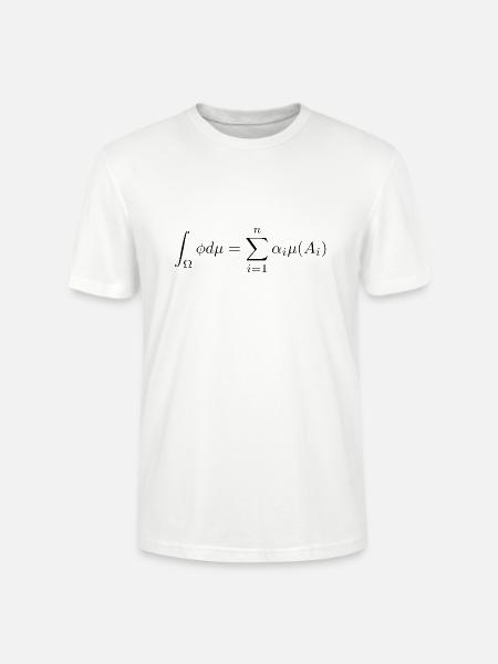 Lebesgue integral - Stanley/Stella CRAFTER Unisex Organic T-Shirt - white
