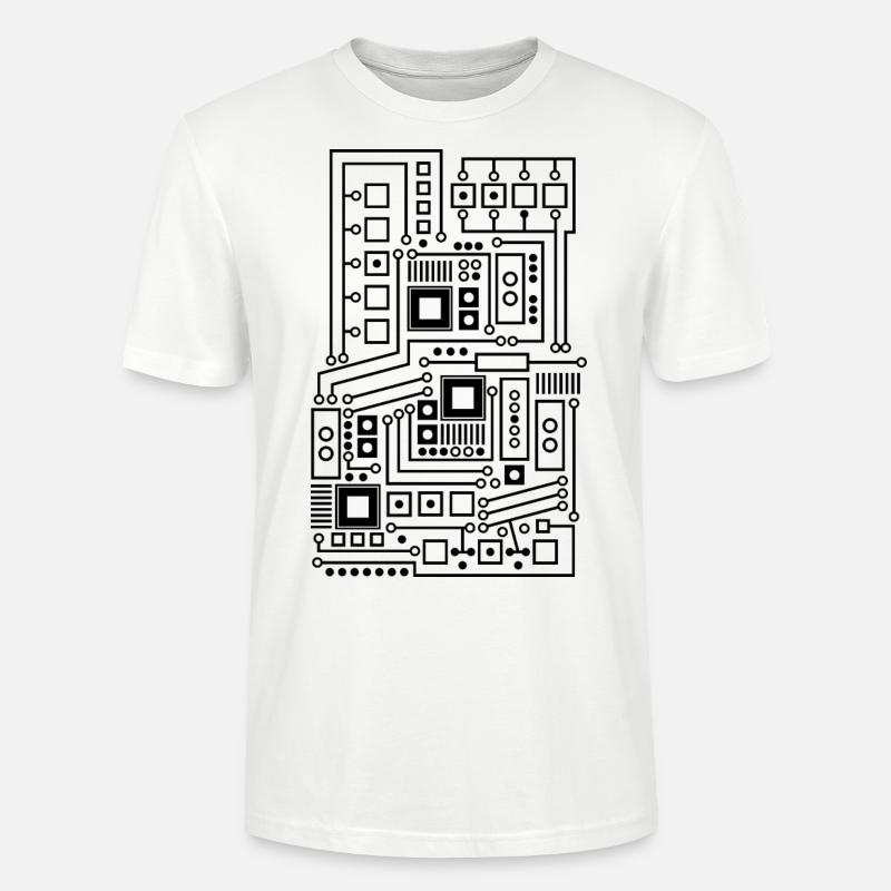 Platine Muster Technik Nerd - Stanley/Stella Unisex Bio-T-Shirt CRAFTER - Weiß