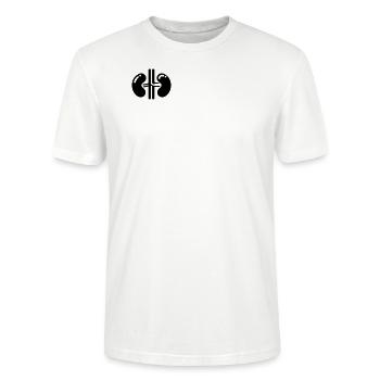 Néphrologie - Symbole Reins - Dialyse - T-shirt bio CRAFTER Stanley Stella Unisexe - blanc - Devant - Alina (178cm) & Michal (187cm)