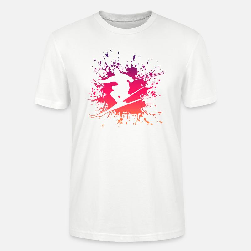 Skiing Splash ski skiing - Stanley/Stella Unisex Bio-T-Shirt CRAFTER - Weiß