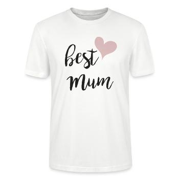 best mum - Stanley/Stella CRAFTER Unisex Organic T-Shirt - white - Front - Alina (178cm) & Michal (187cm)