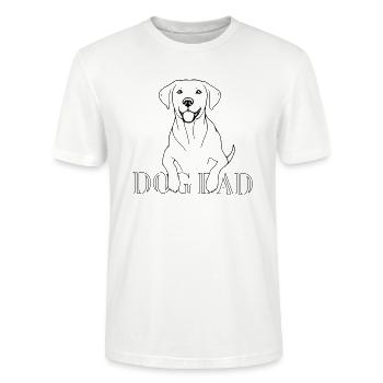Dog Dad - Stanley/Stella CRAFTER Unisex Organic T-Shirt - white - Front - Alina (178cm) & Michal (187cm)