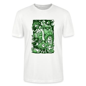 Das Archiv des Fremden - Stanley/Stella Unisex Bio-T-Shirt CRAFTER - Weiß - Vorne - Alina (178cm) & Michal (187cm)