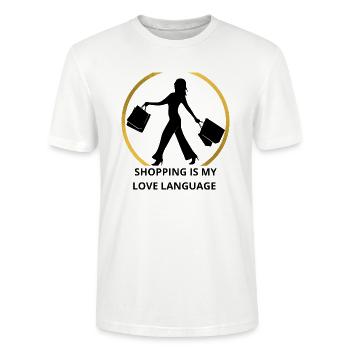 Anneau doré minimaliste - T-shirt bio CRAFTER Stanley Stella Unisexe - blanc - Devant - Alina (178cm) & Michal (187cm)