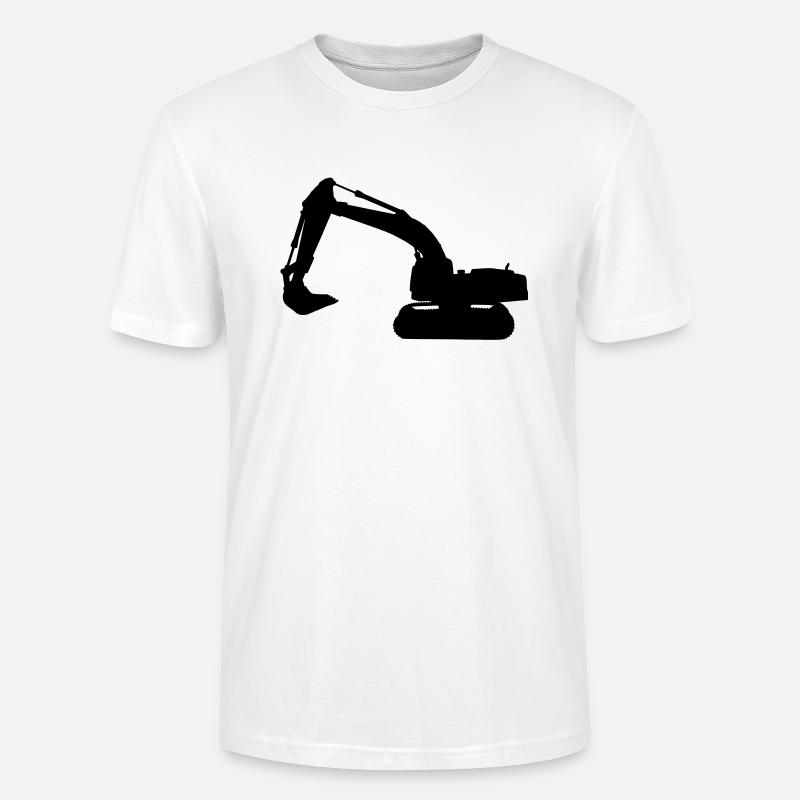 Bagger LKW Baumaschine - Stanley/Stella Unisex Bio-T-Shirt CRAFTER - Weiß