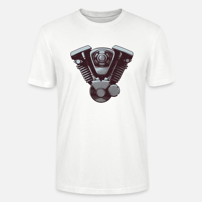 Motorrad Motor - Stanley/Stella Unisex Bio-T-Shirt CRAFTER - Weiß