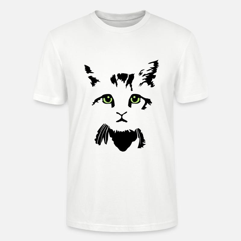 Kätzchen, Katze 2farbig - Stanley/Stella Unisex Bio-T-Shirt CRAFTER - Weiß