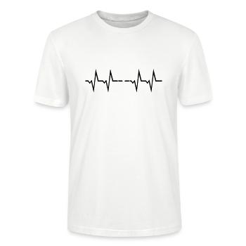 Ski Herzschlag, Skifahren Puls - Stanley/Stella Unisex Bio-T-Shirt CRAFTER - Weiß - Vorne - Alina (178cm) & Michal (187cm)