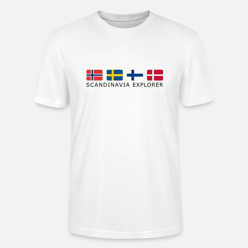 SCANDINAVIA EXPLORER black-lettered - Stanley/Stella Unisex Bio-T-Shirt CRAFTER - Weiß