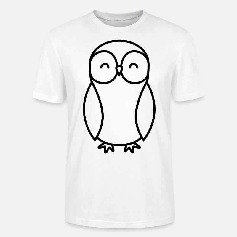 Eule Comic - Stanley/Stella Unisex Bio-T-Shirt CRAFTER - Weiß