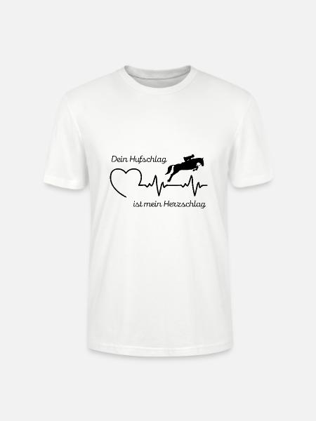 Dein Hufschlag ist mein Herzschlag - Stanley/Stella Unisex Bio-T-Shirt CRAFTER - Weiß