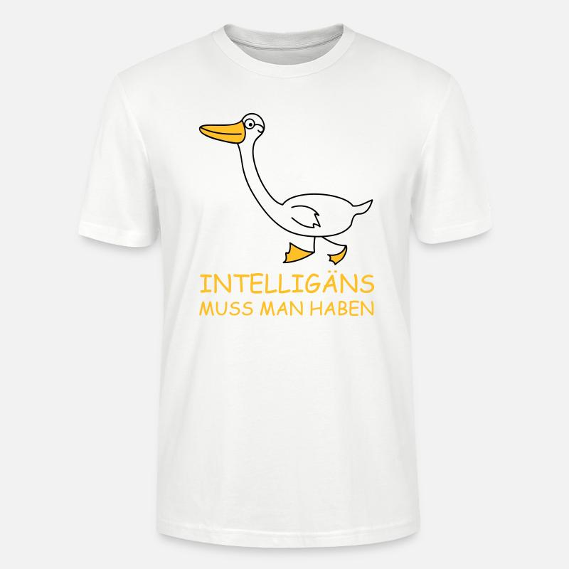Intelligente Gans (b) - Stanley/Stella Unisex Bio-T-Shirt CRAFTER - Weiß