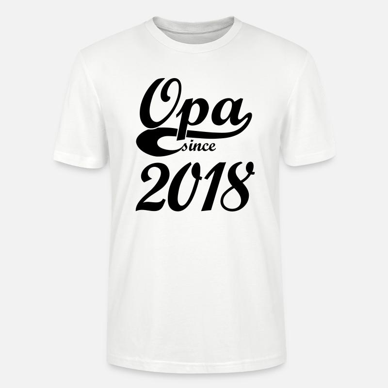 Opa since 2018 - Stanley/Stella Unisex Bio-T-Shirt CRAFTER - Weiß