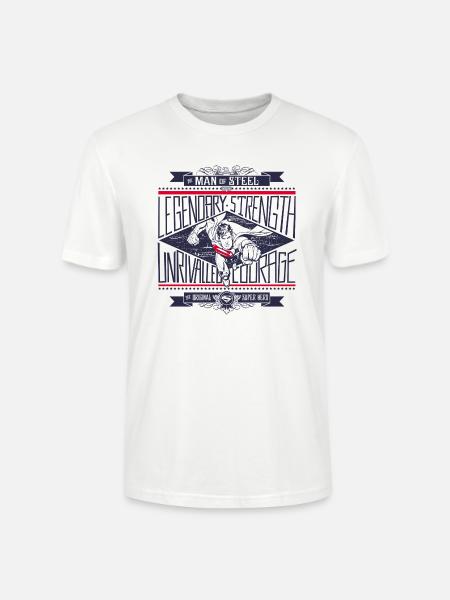 Superman Legendary Strength - Stanley/Stella CRAFTER Unisex Organic T-Shirt - white