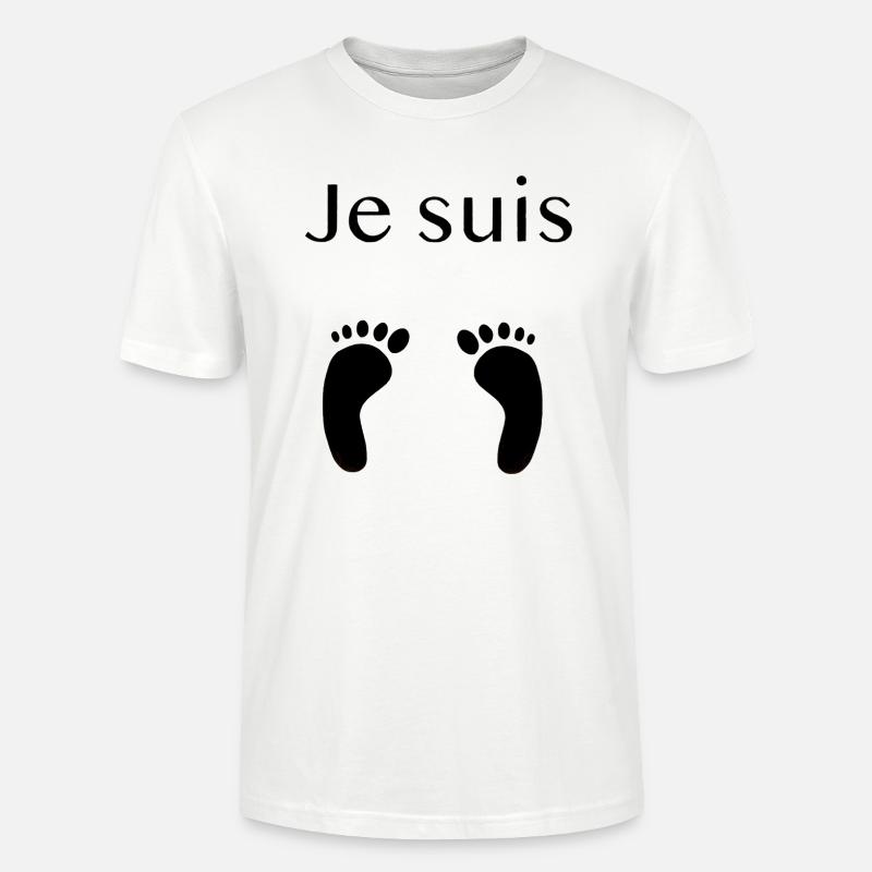 Ich bin ein schwarzer Fuß - Stanley/Stella Unisex Bio-T-Shirt CRAFTER - Weiß